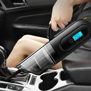 Máy hút bụi xe hơi ô tô cầm tay 4 trong 1 - Máy hút bụi cầm tay xe hơi kiêm bơm lốp đèn pin và áp suất