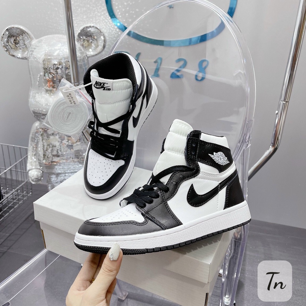 Giày Jordan Cổ Cao Nam Nữ, Giày Sneaker JD1 Đen Trắng Panda Thời Trang Cao Cấp Hottrend 2023