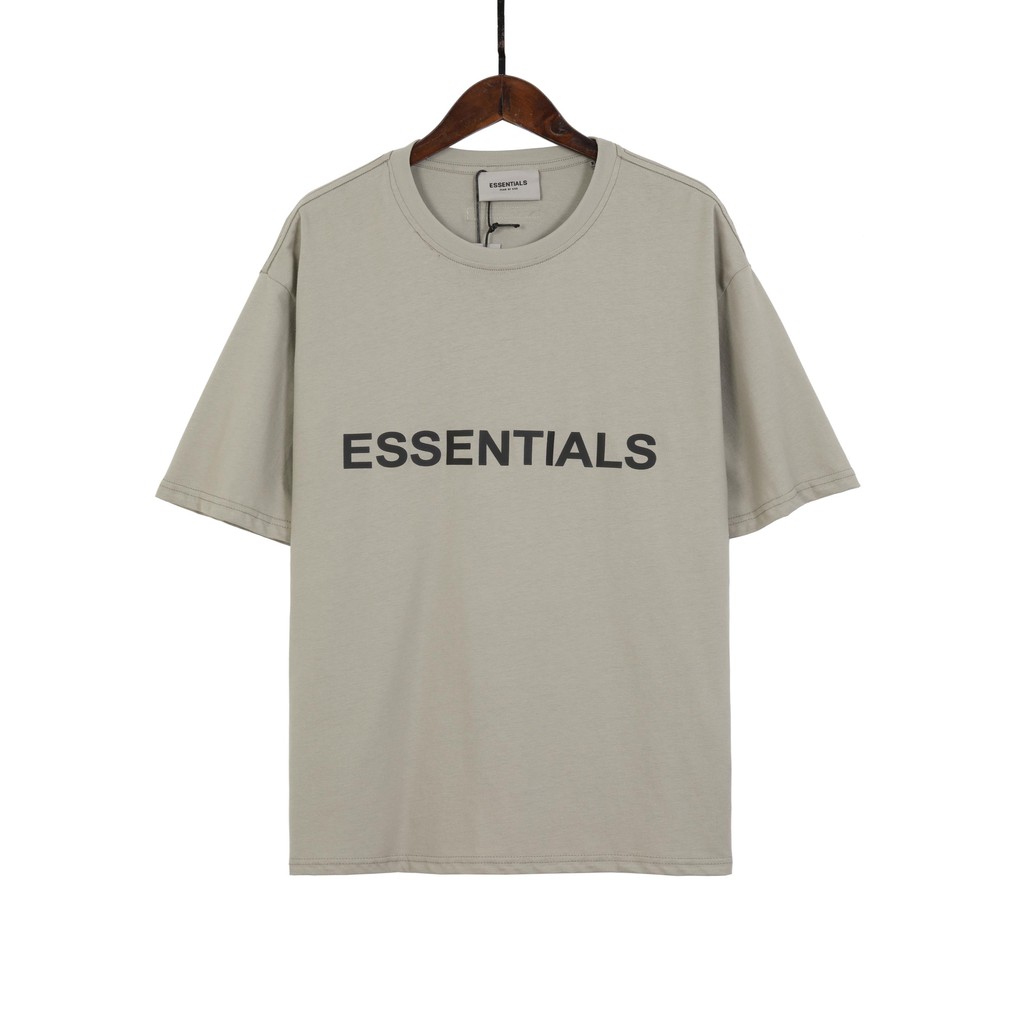 FOG FEAR OF GOD Essentials Couple Chest Letter Double Line Short Sleeve T-Shirt Trend