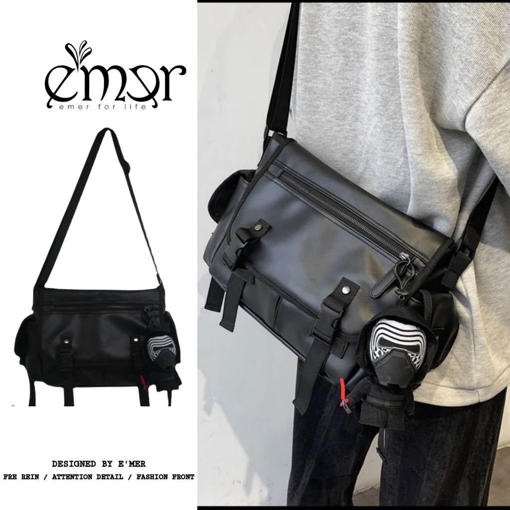 Túi Đeo Chéo Nam Nữ Da PU Cao Cấp Size Lớn Chống Nước Thời Trang Unisex Tiện Lợi Phong Cách Hàn Quốc