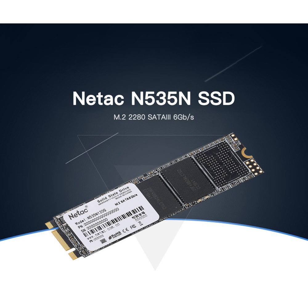 Ổ Cứng SSD Netac 120GB M.2 2280 SATA N535N - Mới Bảo hành 36 tháng 1 đổi 1