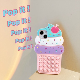 Pop It Ốp điện thoại silicon hình que kem cho iPhone 13 Pro Max 12 11 Pro XR X XS Max 8 7 Plus SE 2020