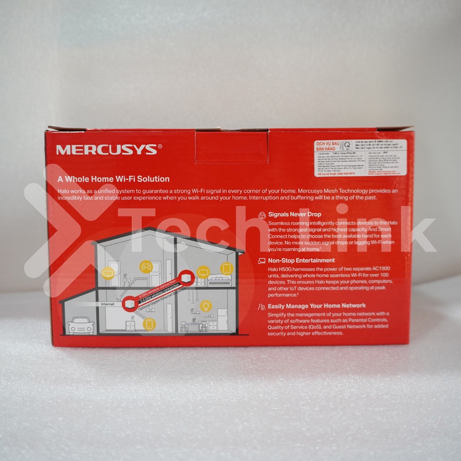 [Hỏa tốc] Hệ Thống Wi-Fi Mesh Mercusys Halo H50G Dành Cho Gia Đình AC1900