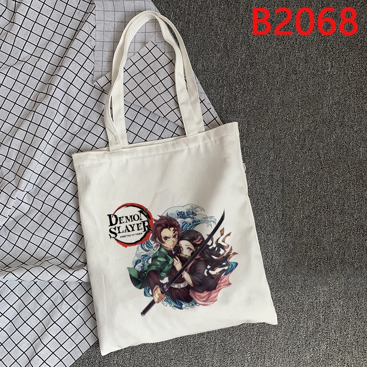 🔥🔥🔥Túi tote Xách Tay Vải canvas Cỡ Lớn In Hình anime demon slayer Thân Thiện Với Môi Trường Có Thể Tái Sử Dụng