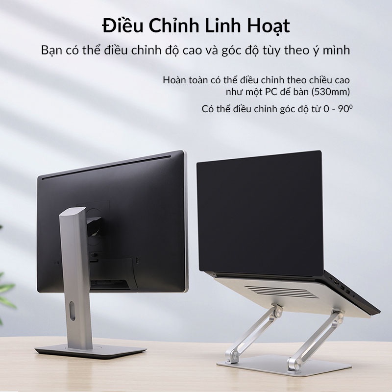 Đế Tản Nhiệt Laptop Nillkin ProDesk Adjustable Stand Thiết Kế Gấp Gọn, Điều Chỉnh Linh Hoạt, Phù Hợp Máy 13 - 17 inch