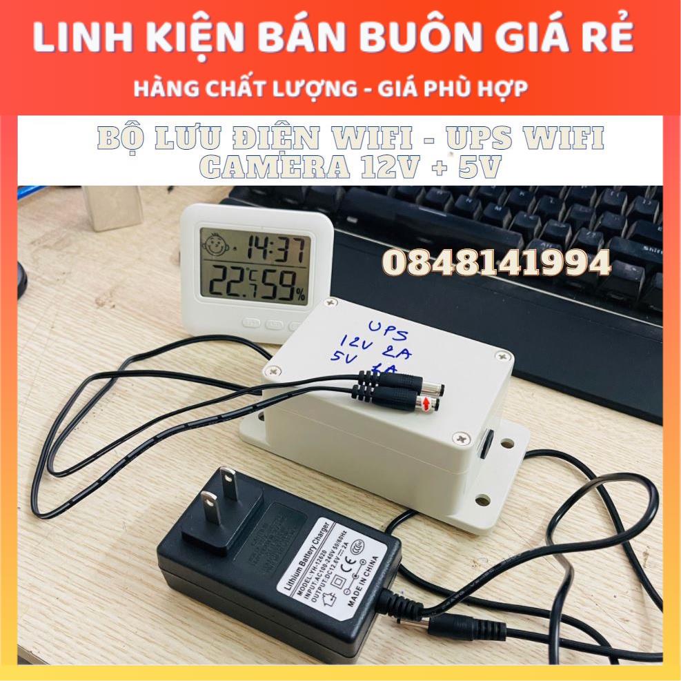 Bộ lưu điện UPS 8000mah mini 12V 3Ah 5v1A(chạy modem wifi được 4-5 giờ) bảo hành 3 tháng