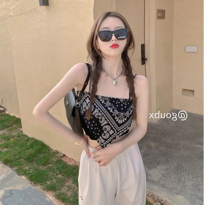 Áo Yếm Sát Nách Hở Lưng In Họa Tiết Cá Tính | BigBuy360 - bigbuy360.vn
