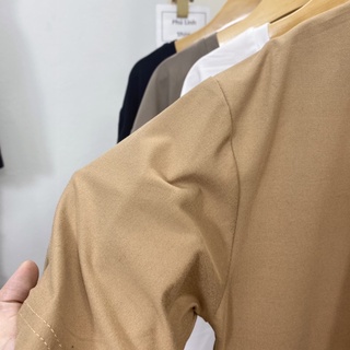 MM944 Áo phông nữ, áo thun nữ cổ tim basic (hàng Quảng Châu) cao cấp