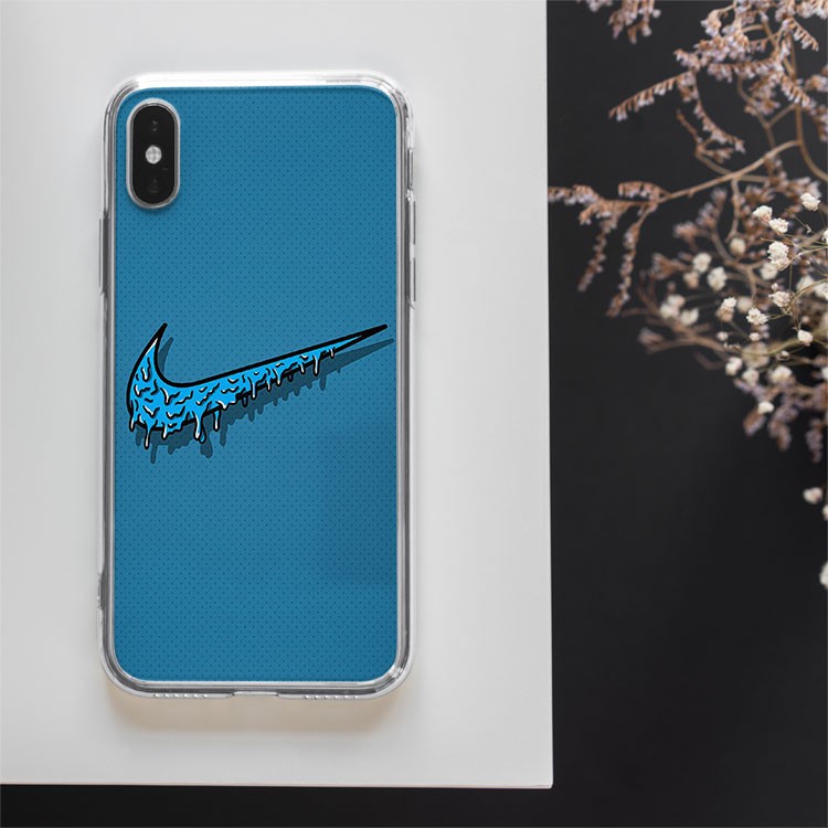 Ốp ĐT NIKE độc lạ hình logo nike chảy nước nền xanh độc dành cho Iphone 5 đến 12 Promax SUPPOD00077