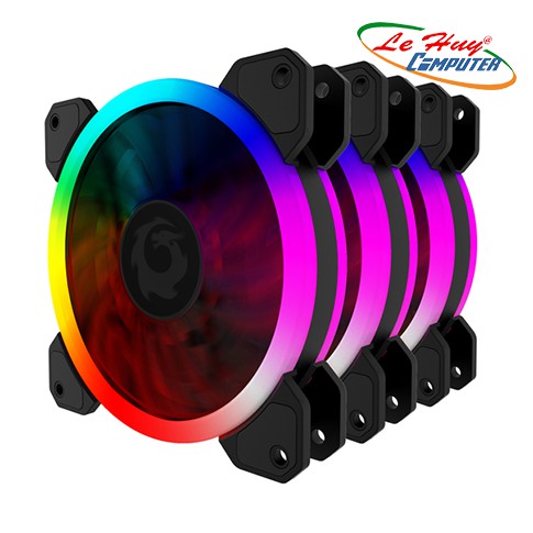 BỘ COMBO 3 FAN TẢN NHIỆT RGB FORGAME COLOURED GLAZE-KÈM ĐIỀU KHIỂN