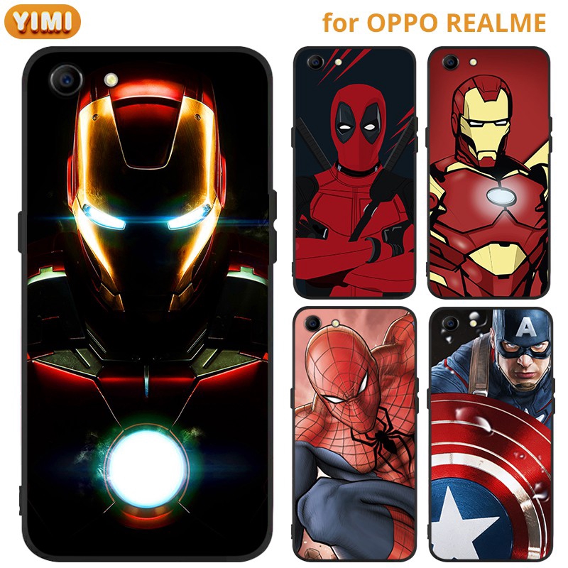 Ốp Realme C15 C20 C12 C25 C11 6i C3 5i 5s C2 3 5 6 Pro điện thoại in hình Iron Man cho