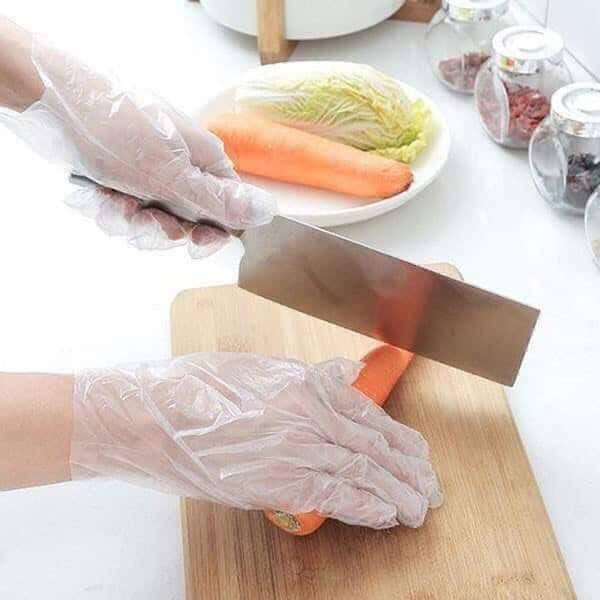 Set 500 Găng tay nylon túi bóng Nhật Bản giúp giữ gìn vệ sinh thực phẩm, tránh nhiễm khuẩn trong quá trình làm bếp