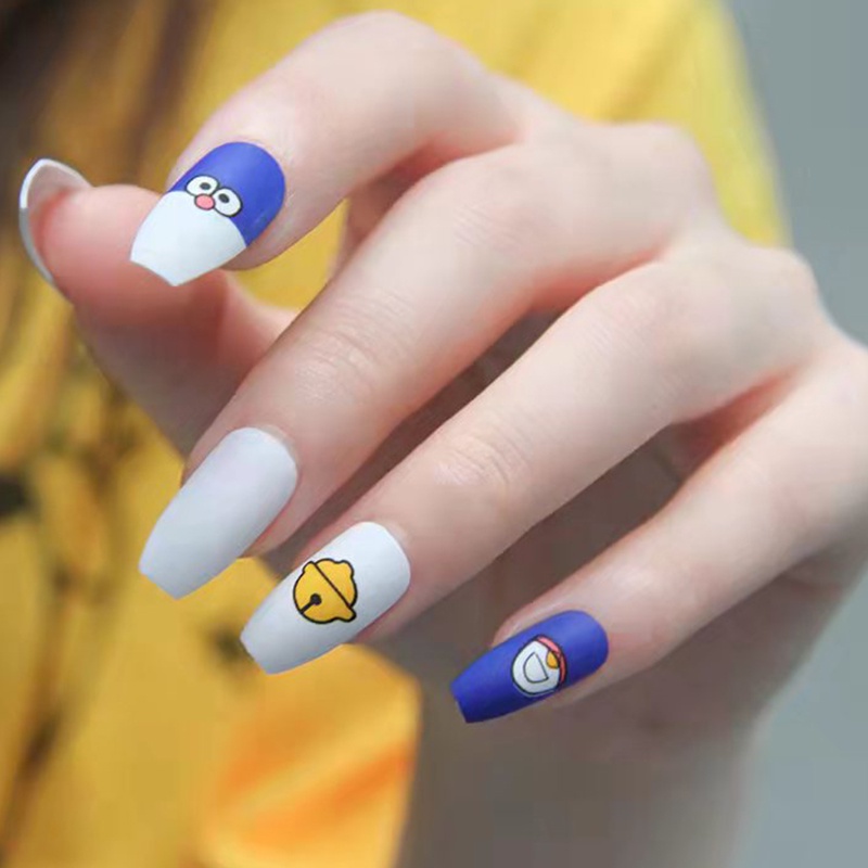 Set 24 móng tay giả 3D acrylic kèm theo keo