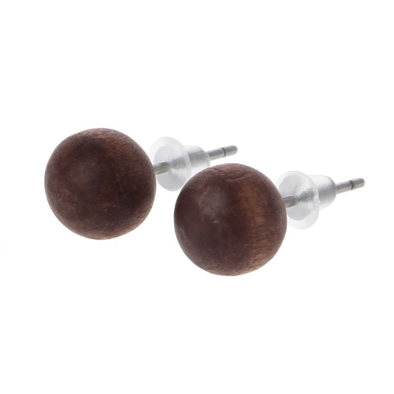 Khuyên Tai Gỗ Hình Tròn / Trái Tim / Thánh Giá Thời Trang