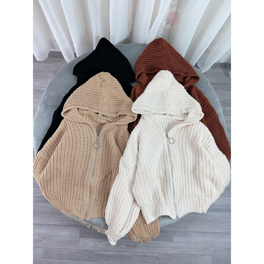 ÁO KHOÁC NỮ, ÁO KHOÁC LEN DÂY KÉO CÓ NÓN - KÈM ẢNH THẬT | BigBuy360 - bigbuy360.vn