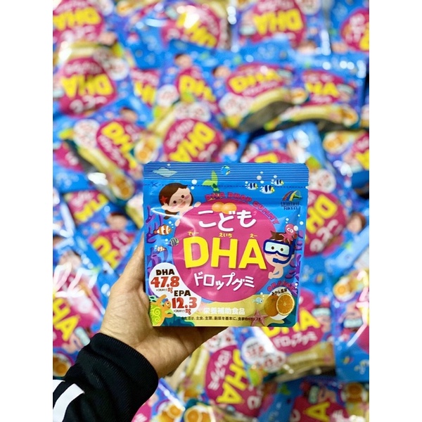 Kẹo DHA Cho Bé Của Nhật. Kẹo Dẻo Bổ Sung DHA vị Cam 90 viên