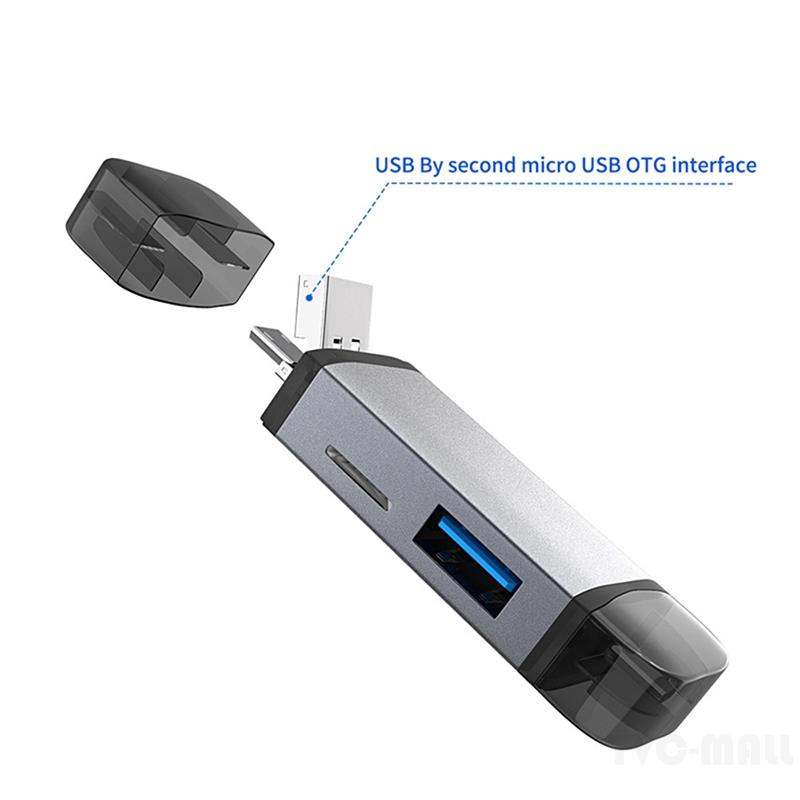 3 in 1 Multifunction High Speed Type-C Micro USB SD TF OTG Card Reader