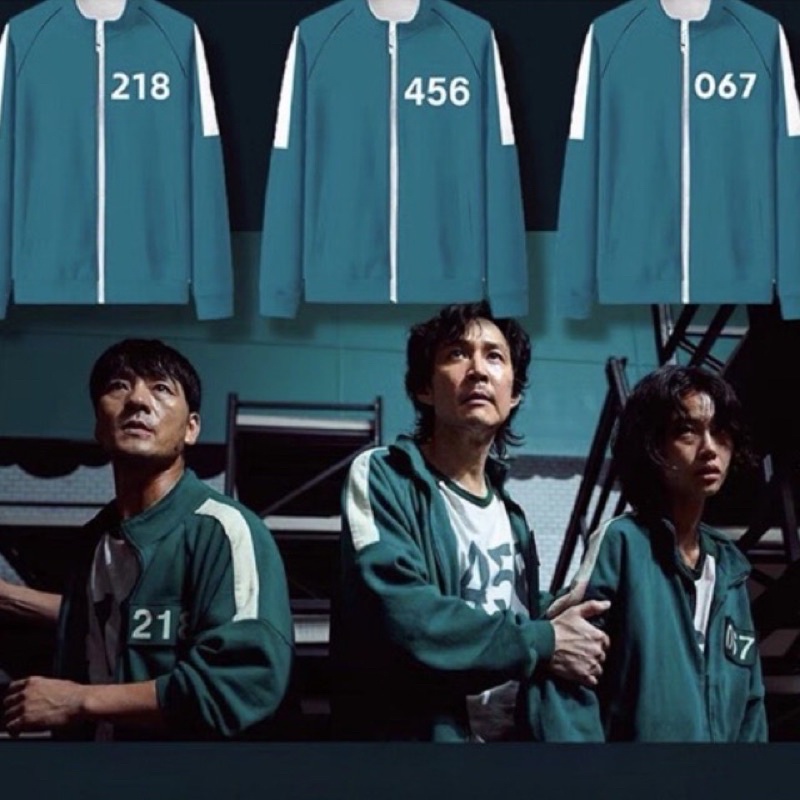 Bộ áo khoác nỉ SQUID GAME bộ quần áo trò chơi con mực hot trend