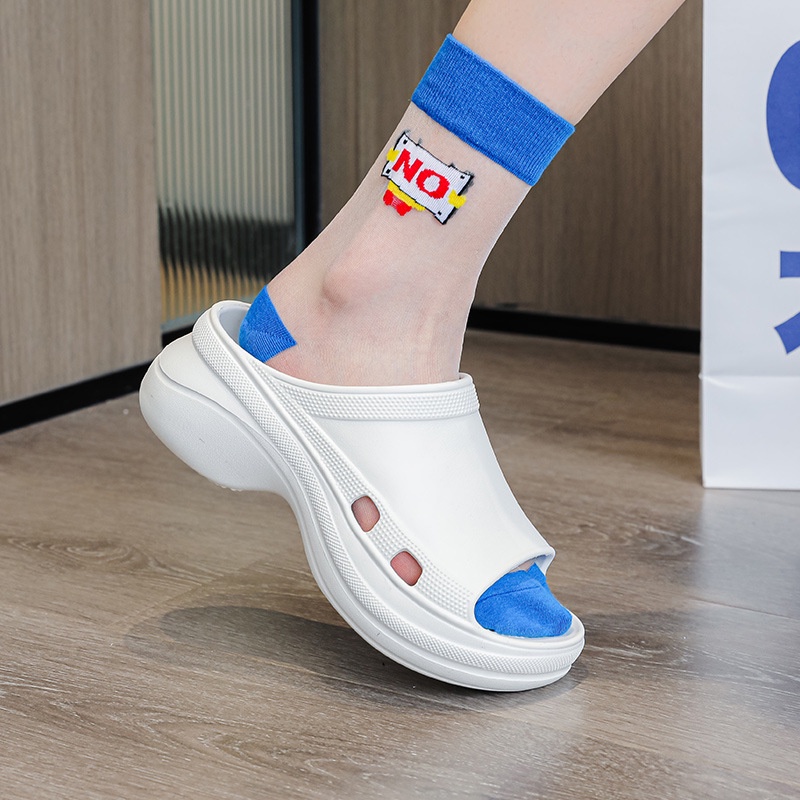 Dép quai ngang AYUER đế dày 5cm chống trượt thoải mái thời trang Hàn Quốc tùy chọn màu sắc cho nữ