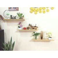 Kệ trang trí 30cm x 13cm treo tường gỗ MDF ( chọn màu đen, nâu, vàng, trắng )