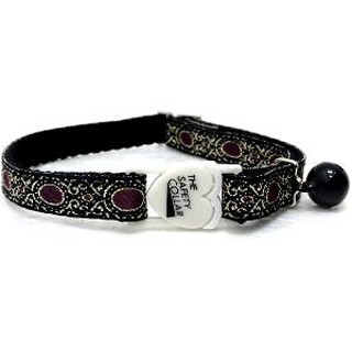 Vòng cổ cho chó mèo TRUSTIE CAT COLLAR-SILVER THREAD (BLACK)