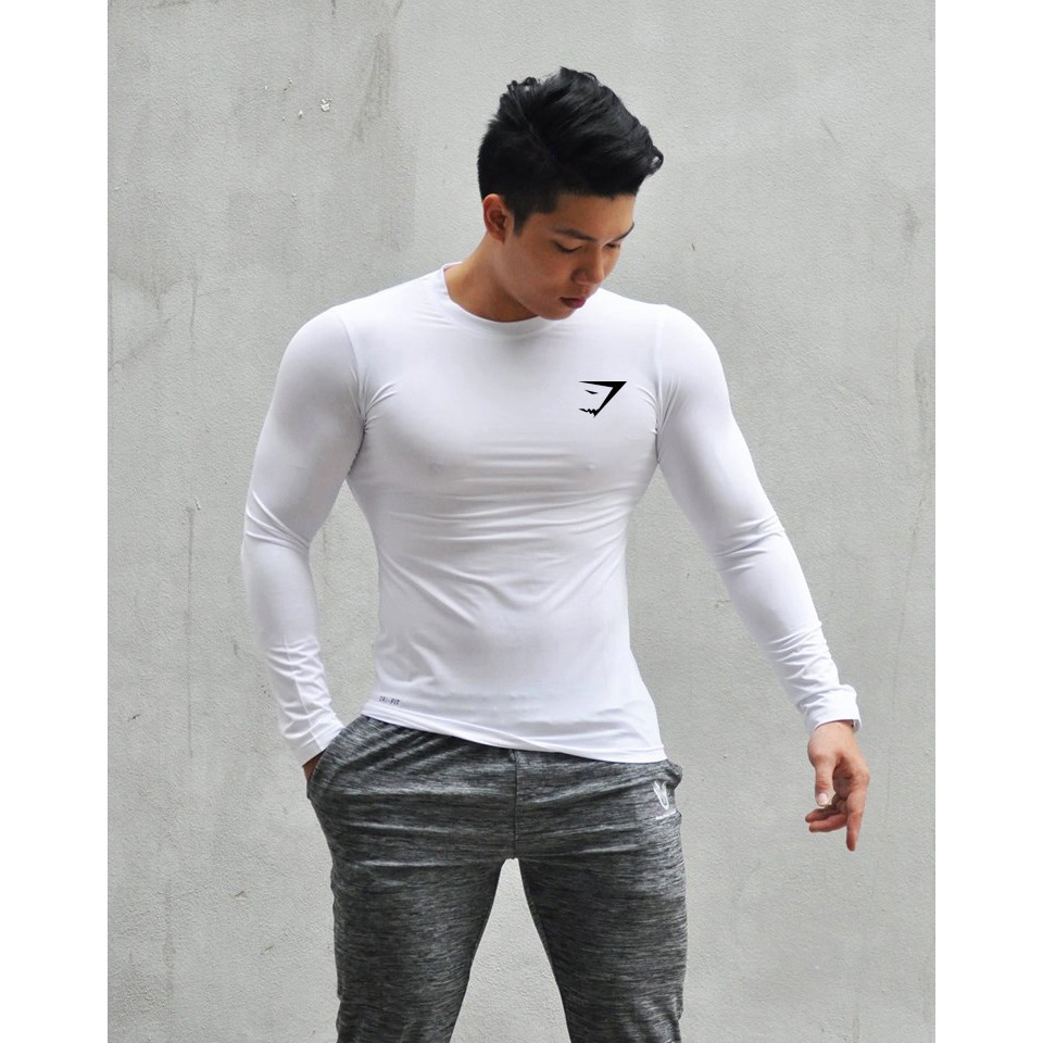 Áo giữ nhiệt Gymshark ❤ FREESHIP ❤ Áo Tập Gym Nam Dài Tay Cao Cấp 2021