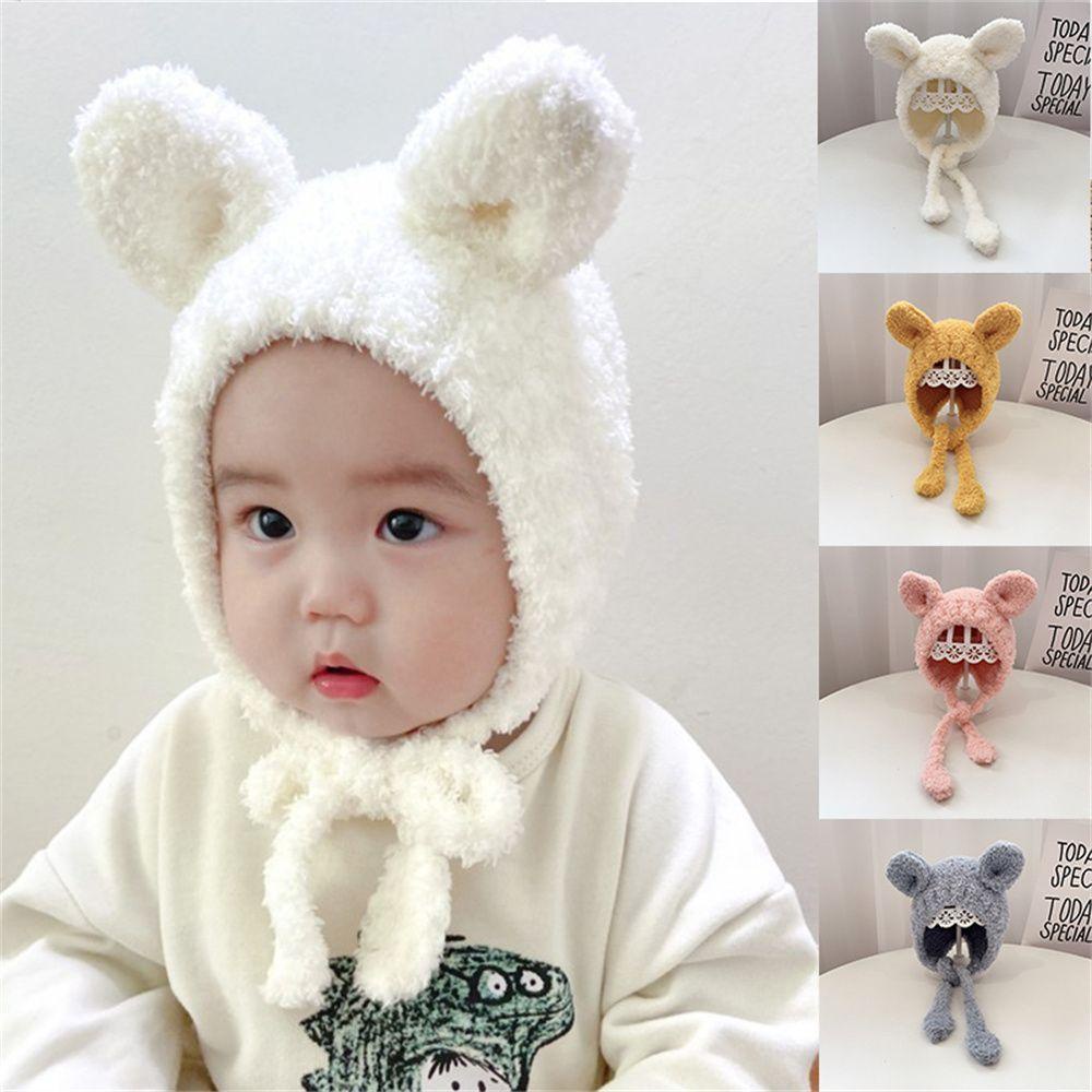 MIHAN1 Mũ Trùm Đầu Kèm Khăn Choàng Cổ Giữ Ấm Cho Bé