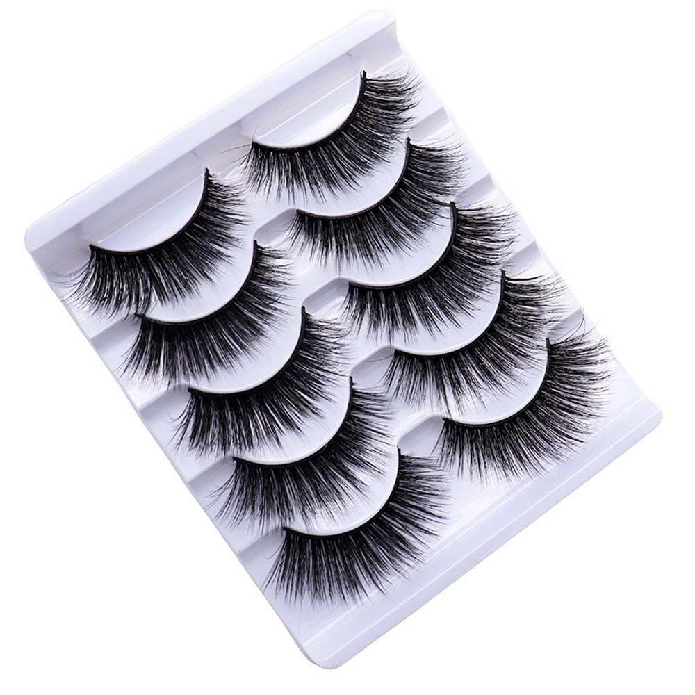 Set 5 Cặp Lông Mi Giả Tự Nhiên Dày Dặn Tạo Đôi Mắt To Thời Trang