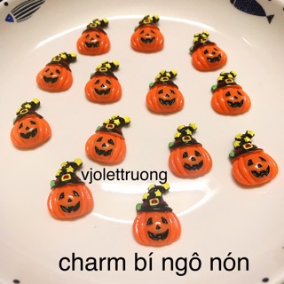 charm halloween trang trí slime