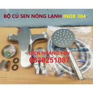 Bộ vòi sen tắm nóng lạnh + tay sen inox 304 - CS8004