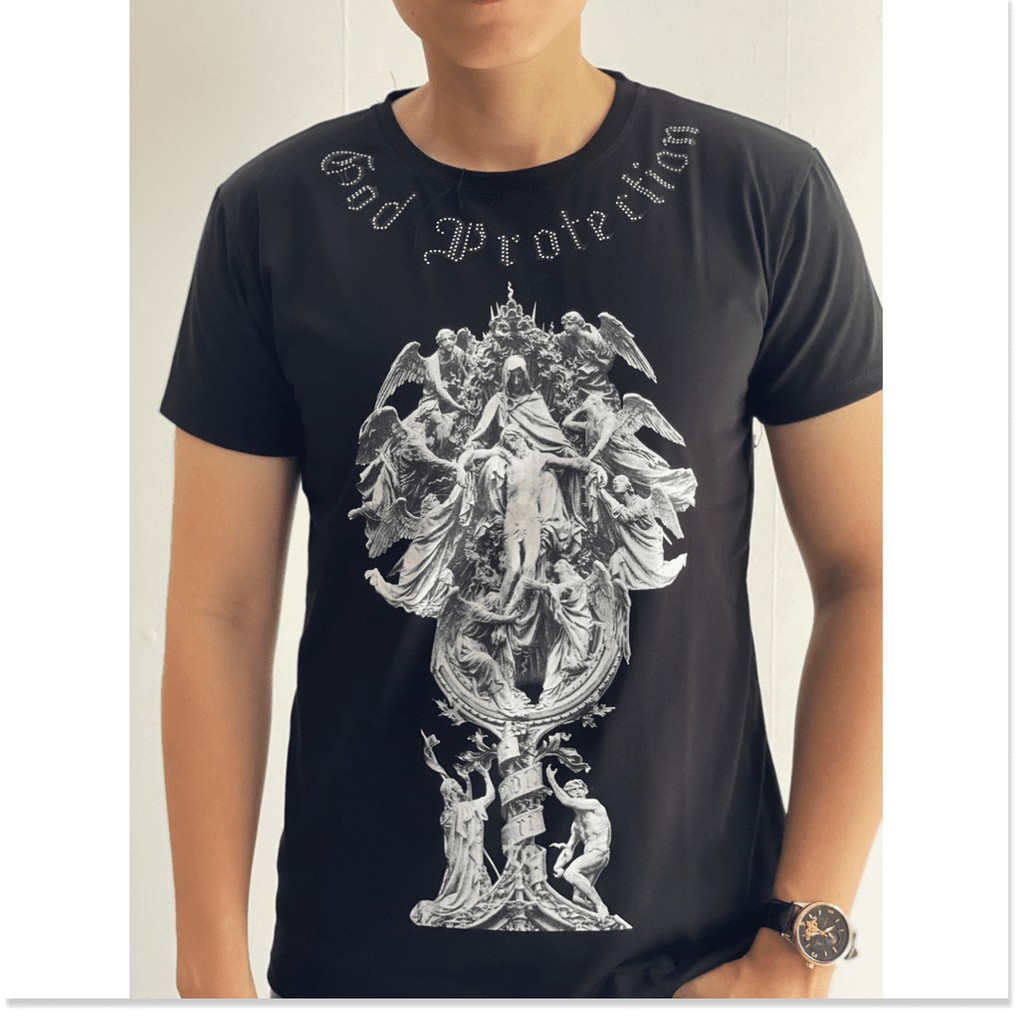 ÁO THUN CỔ TRÒN THIẾT KẾ HOA TIẾT SIÊU NGẦU,CHẤT LIỆU VÃI THOÁNG MÁT KHÁNH AN FASHION