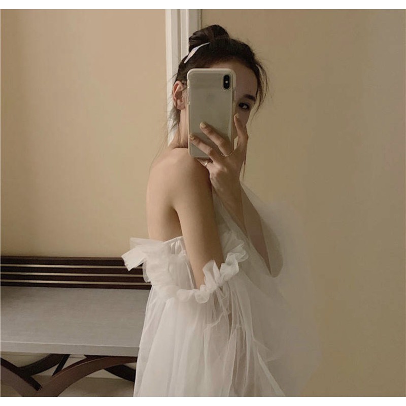 Áo ren trễ vai tay xoè
