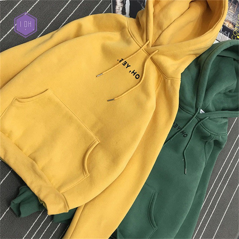 Áo Hoodie In Chữ Oh Yes Thời Trang Thu Đông 2017