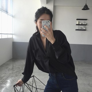 ÁO SƠ MI NỮ CỔ TRỤ (kèm video + ảnh thật)