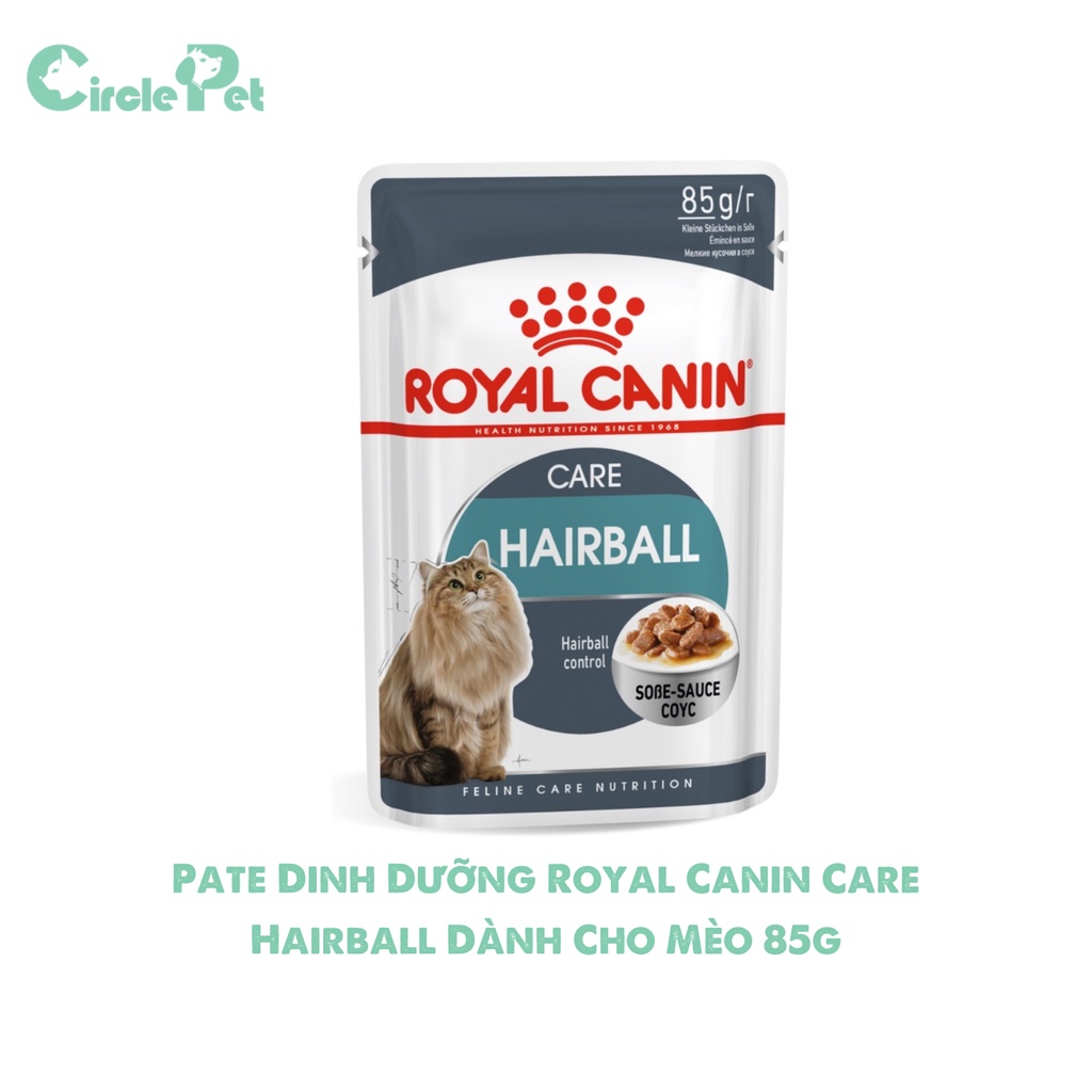 Pate Dinh Dưỡng Royal Canin Care Hairball Giúp Gỡ Rối Lông Dưỡng Lông Mềm Mượt Dành Cho Mèo 85g - Circle Pet