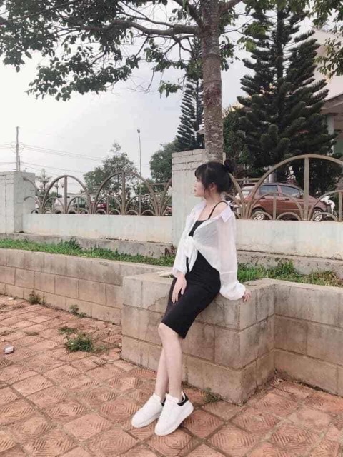 ÁO SƠ MI LƯỚI BUỘC GẤU