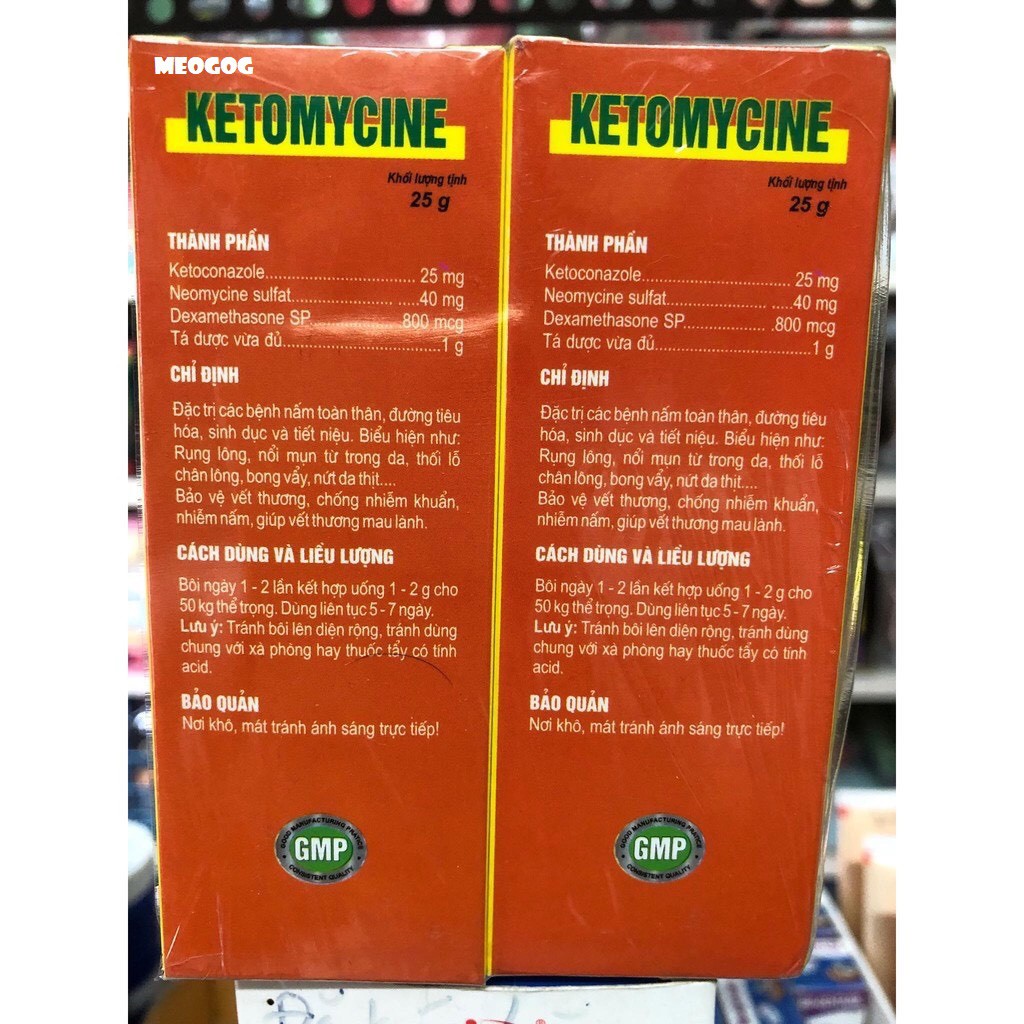 Kem Bôi dùng cho các trường hợp Nấm Trên Gia Súc Và Gia Cầm Ketomycine Tuýp 25g
