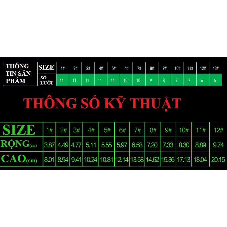 Lưỡi Câu Cá có Nghạnh, lưỡi câu đơn, câu đài Diamond Nhật Bản