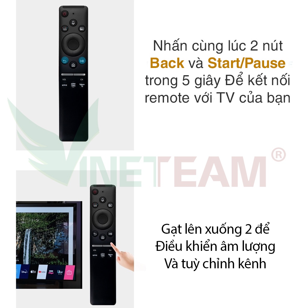 Điều khiển TV Samsung Giọng Nói Dùng Được Cho Tất Cả Các Đời TV SAMSUNG Smart có giọng nói