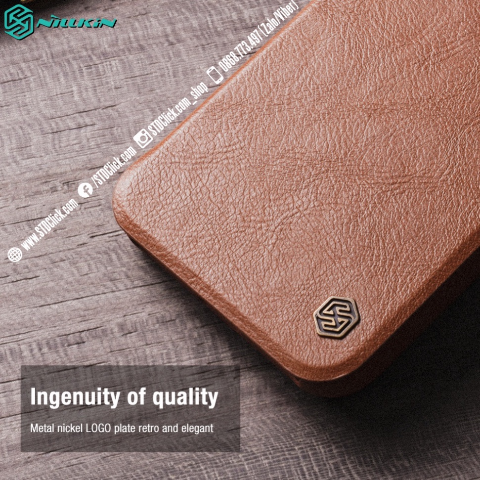 BAO DA SAMSUNG GALAXY S22 ULTRA 5G NILLKIN QIN PRO BẢO VỆ CAMERA CHÍNH HÃNG - HÀNG CHUẨN