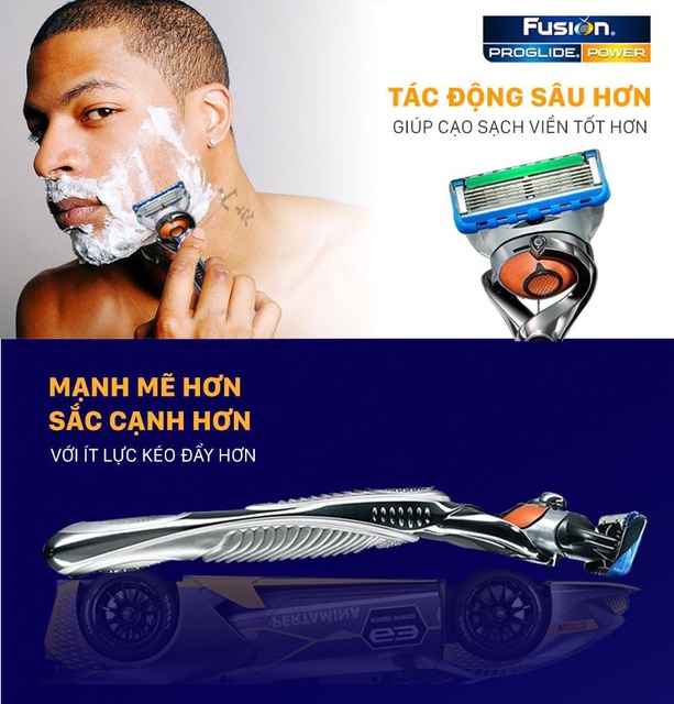 Dao cạo râu Gillette Fusion Proglide Power 1UP