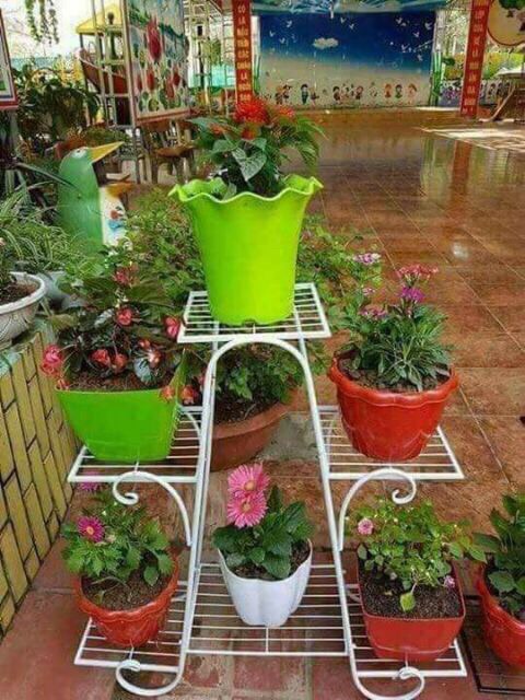 KỆ SẮT ĐỂ CHẬU HOA CÂY CẢNH 6 TẦNG SIÊU ĐẸP