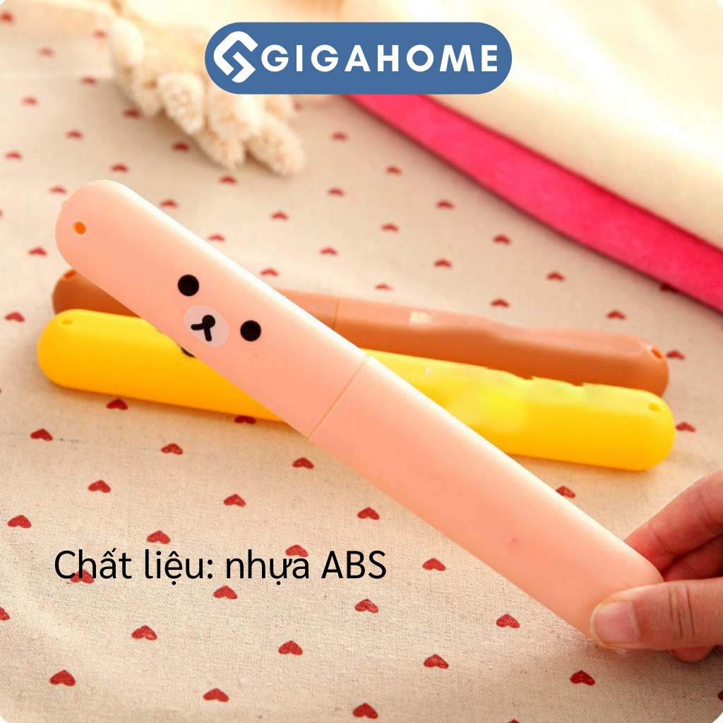Hộp Đựng Bàn Chải Đánh Răng Du Lịch GIGAHOME Hình Gấu Đáng Yêu 8534