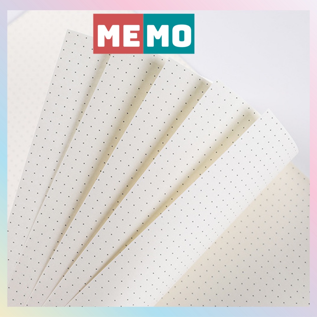 Sổ tay ghi chép lò xo MEMO bìa còng A6, A5, B5 nhựa trong suốt, giấy cực đẹp làm bullet journal