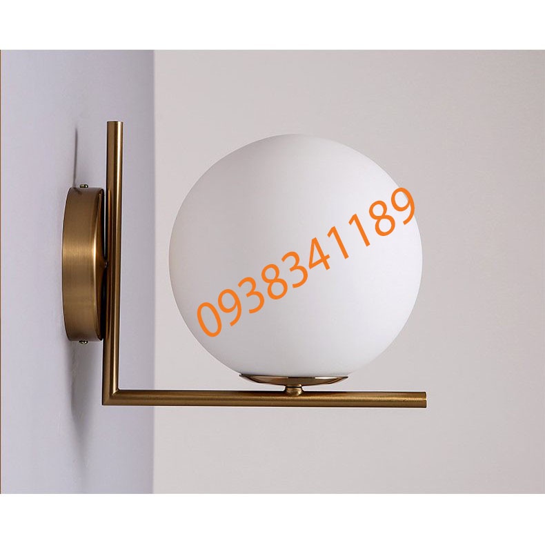 Đèn treo tường đèn vách trang trí nội thất mặt trăng - KÈM BÓNG