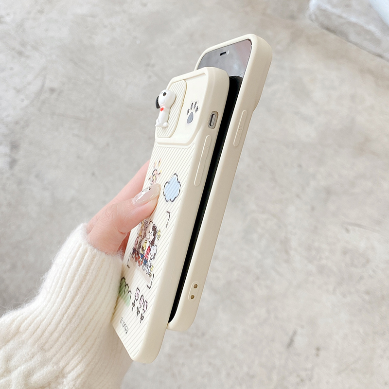 Ốp điện thoại in hình Snoopy có thanh trượt chống sốc dành cho Iphone 12 Pro Max Se2020 11pro Max Ix Xr Xs Max 7 8 Plus | BigBuy360 - bigbuy360.vn