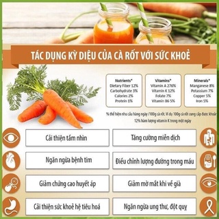Bột cà rốt sấy lạnh 100g