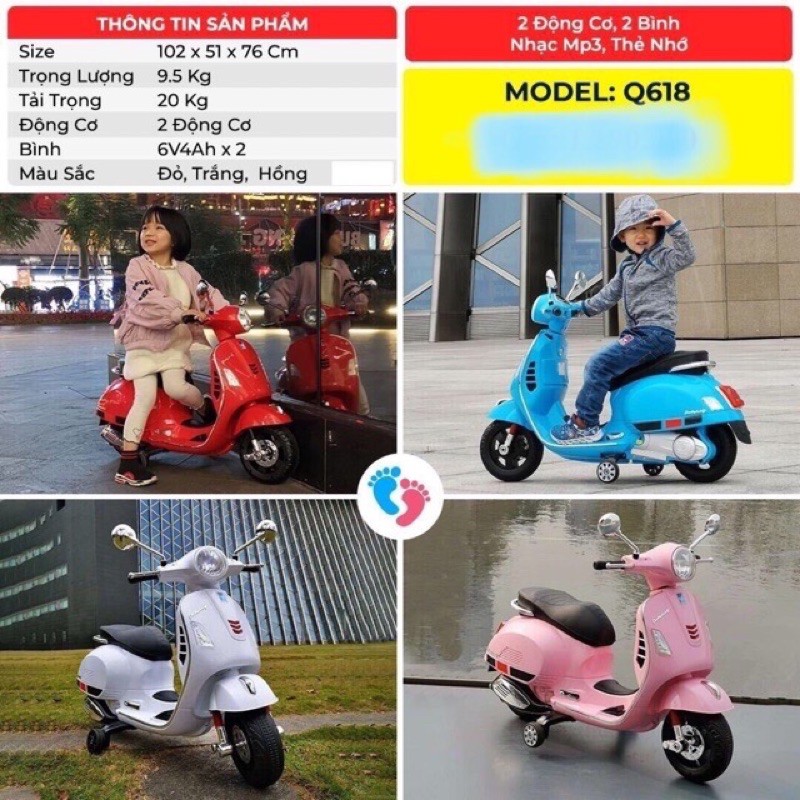 (A)Xe máy điện cao cấp Vespa Q618