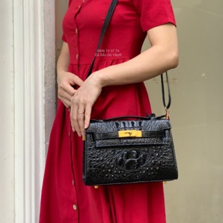 TÚI XÁCH DA CÁ SẤU THẬT S23 - CÁ SẤU GÒ VẤP