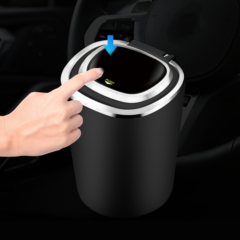 Y2-Car Ashtray Cigar Ashtray Holder Cup Trash Can LED Ambient Stainless Steel ABS Housing CigarAshtray Flame Box